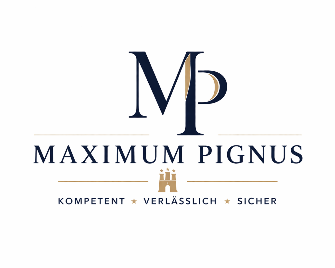 Logo von Maximum Pignus mit dem Slogan „Kompetent, zuverlässig, sicher“.
